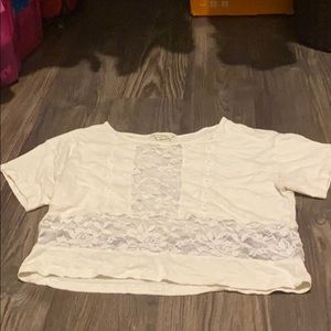 White lace crop